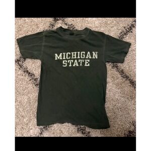 Comfort Colors Michigan State Spartans T-Shirt Olive Green Mens Small MSU Tee